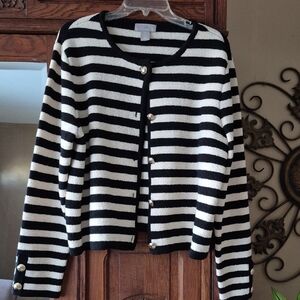 H&M Striped Cardigan Sweater